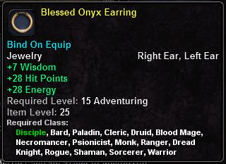 Blessed Onyx Earring