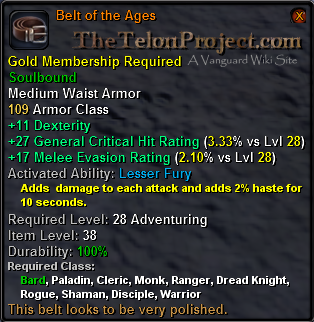 Belt Of The Ages