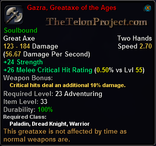 Gazra, Greataxe Of The Ages