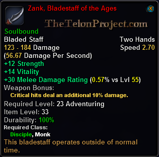 Zank, Bladestaff Of The Ages