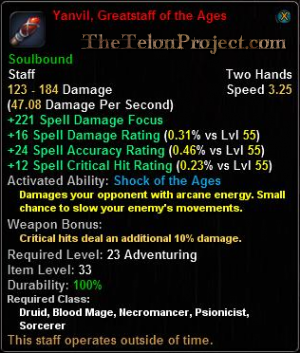 Yanvil, Greatstaff Of The Ages