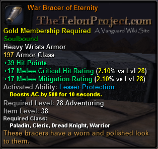 War Bracer Of Eternity