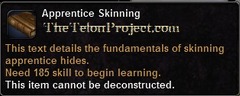 In-game tooltip for Apprentice Skinning