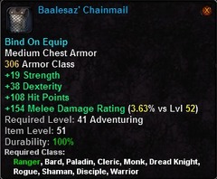 In-game tooltip for Baalesaz' Chainmail