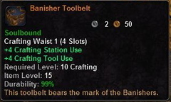 In-game tooltip for Banisher Toolbelt