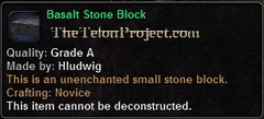 In-game tooltip for Basalt Stone Block