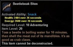In-game tooltip for Beetlebeak Bites