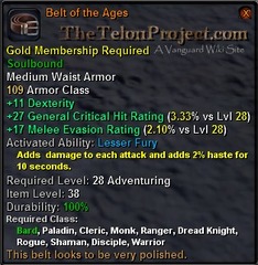 In-game tooltip for Belt Of The Ages