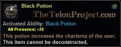 In-game tooltip for Black Potion