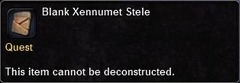 In-game tooltip for Blank Xennumet Stele