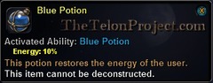 In-game tooltip for Blue Potion