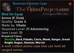 In-game tooltip for Bowman's Ammo Case