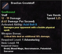 In-game tooltip for Braelian Greatstaff