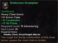 In-game tooltip for Bristlechain Breastplate