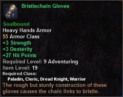 In-game tooltip for Bristlechain Gloves