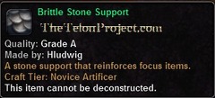In-game tooltip for Brittle Stone Support
