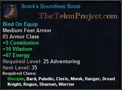 In-game tooltip for Brock's Boundless Boots