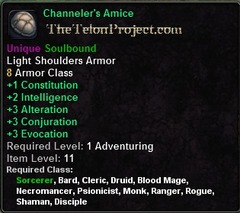 In-game tooltip for Channeler's Amice