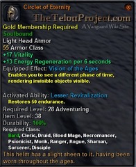 In-game tooltip for Circlet of Eternity