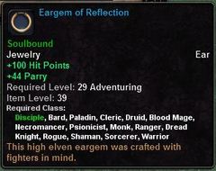 In-game tooltip for Eargem of Reflection