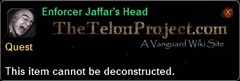 In-game tooltip for Enforcer Jaffar's Head