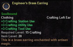 In-game tooltip for Engineer's Brass Earring