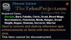 In-game tooltip for Ethereal Solvent