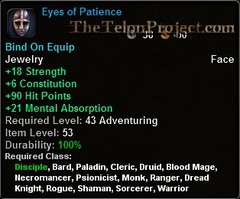 In-game tooltip for Eyes Of Patience