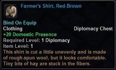 In-game tooltip for Farmers Shirt Red Brown