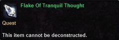 In-game tooltip for Flake of Tranquil Thought