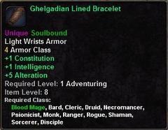 In-game tooltip for Ghelgadian Lined Bracelet