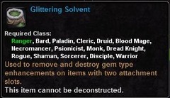 In-game tooltip for Glittering Solvent