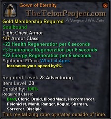 In-game tooltip for Gown of Eternity