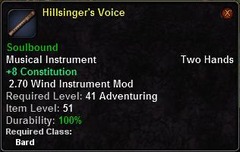 In-game tooltip for Hillsinger's Voice