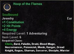 In-game tooltip for Hoop of the Flames