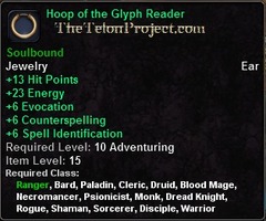 In-game tooltip for Hoop of the Glyph Reader