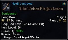 In-game tooltip for Hyeji Longbow