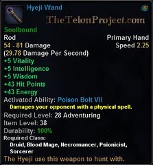 In-game tooltip for Hyeji Wand