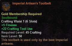 In-game tooltip for Imperial Artisan's Toolbelt