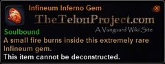 In-game tooltip for Infineum Inferno Gem