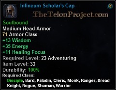 In-game tooltip for Infineum Scholar's Cap
