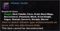 In-game tooltip for Infused Sealer