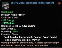 In-game tooltip for Jharru Ethercalled Scale Reinforcement