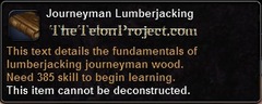 In-game tooltip for Journeyman Lumberjacking