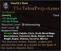 In-game tooltip for Ksselik's Mask