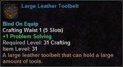 In-game tooltip for Large Leather Toolbelt