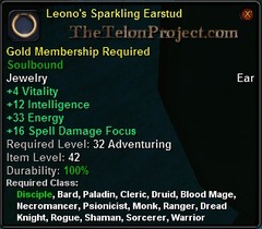 In-game tooltip for Leono's Sparkling Earstud