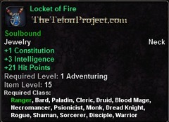 In-game tooltip for Locket of Fire