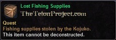 In-game tooltip for Lost Fishing Supplies