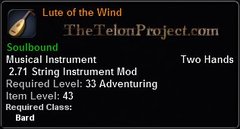 In-game tooltip for Lute of the Wind